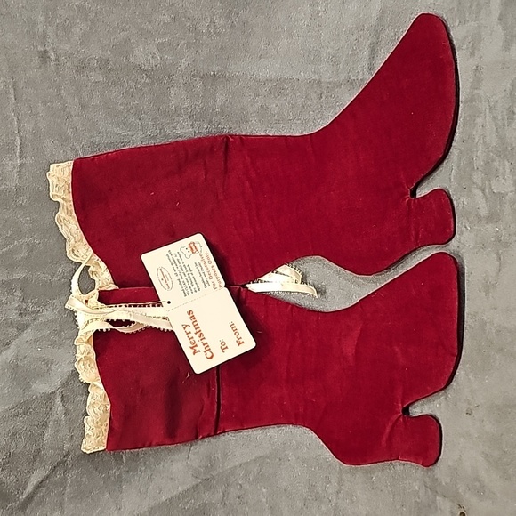 Vintage R. Dakin Stockings Christmas Victorian Boots Lace 1986 - Picture 3 of 9